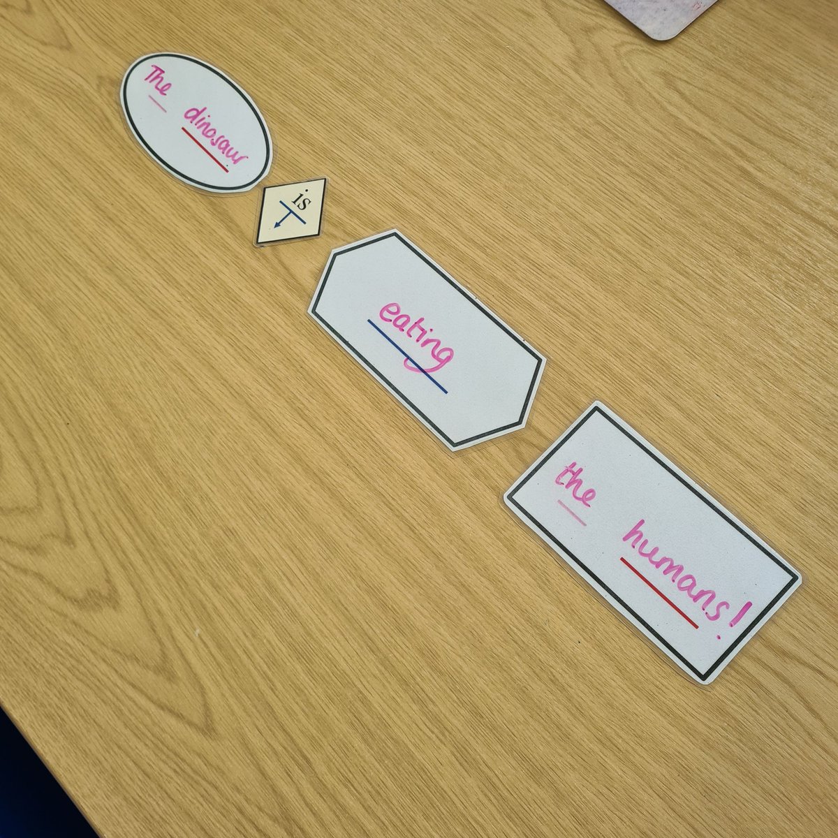 Amy_Guest_SLT's tweet image. Did my first session with a child today using #ShapeCoding. He was able to build brilliant sentences with my prompts and then made a sentence at the end of the session all on his own- dinosaur themed of course! 🦖 #mysltday