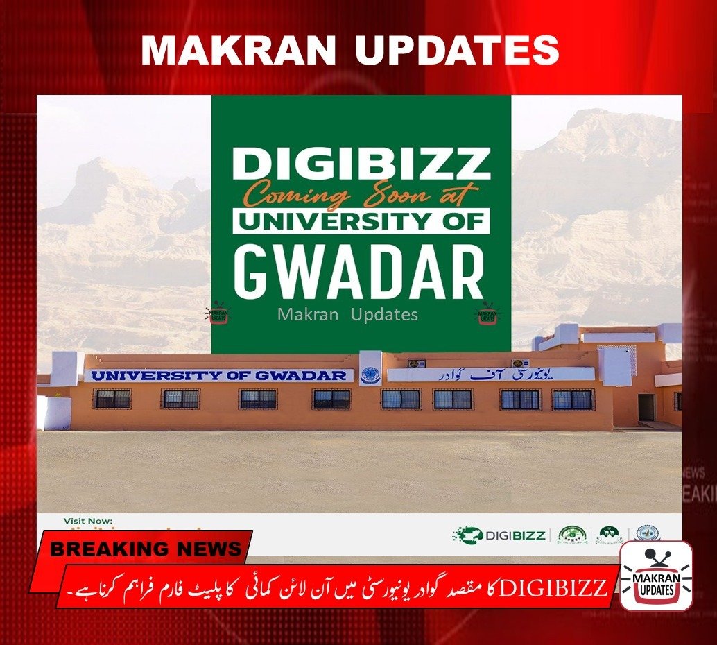 MakranUpdates's tweet photo. DIGIBIZZ coming soon at University of Gwadar . #Digibizz #GwadarDigibizz, a project initiated by the GOB S&IT department, aims to provide online earning platforms in the form of freelancing and e-commerce to the graduates of Balochistan.
#Gwadar #Balochistan https://t.co/j9hkwwK81H
