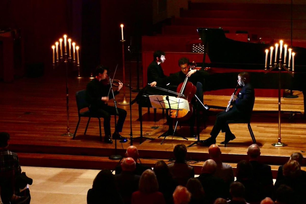 Photos from last Sunday's special candlelit concert featuring clarinetist Anthony McGill, violinist Stefan Jackiw, cellist Nick Canellakis, and pianist Michael Brown in a stellar performance of Messiaen's Quartet for the End of Time.