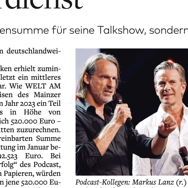 Unsere @investigativ_de-Recherchen in der kommenden @WELTAMSONNTAG: 🗞️Das sechsstellige Zusatz-Honorar von Markus Lanz beim #ZDF 🗞️Die Odyssee eines Überlebenden der #Pylos-Katastrophe 🗞️Wie Flüchtlinge und zahlende Hotelgäste in einer Stuttgarter Nobelherberge zusammenleben