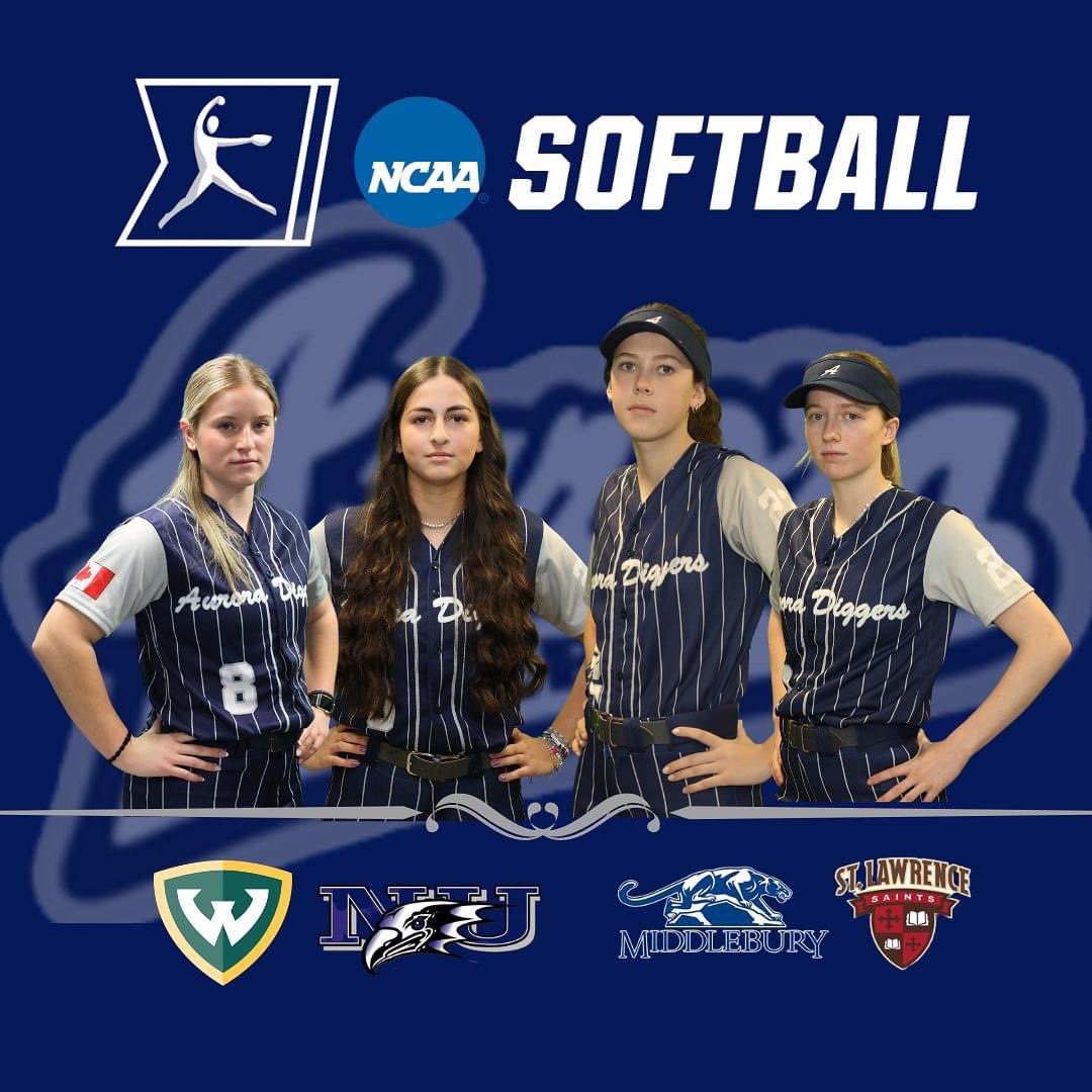 Aurora Diggers (@auroradiggers) on Twitter photo We couldnβt be more proud of these four ladies making @ncaasoftball debuts for their respective schools!
@loganformann #11, C/UT
@natashalimbani #10, INF/OF @niagarasb
<a href="/oliviascholess/">Olivia Scholes</a> #10, OF <a href="/middsoftball/">Middlebury Softball</a>
<a href="/maevethompsonn/">Maeve Thompson</a> #11 UT @stlawrencesoftball We couldnβt be more proud of these four ladies making @ncaasoftball debuts for their respective schools!
@loganformann #11, C/UT
@natashalimbani #10, INF/OF @niagarasb
<a href="/oliviascholess/">Olivia Scholes</a> #10, OF <a href="/middsoftball/">Middlebury Softball</a>
<a href="/maevethompsonn/">Maeve Thompson</a> #11 UT @stlawrencesoftball