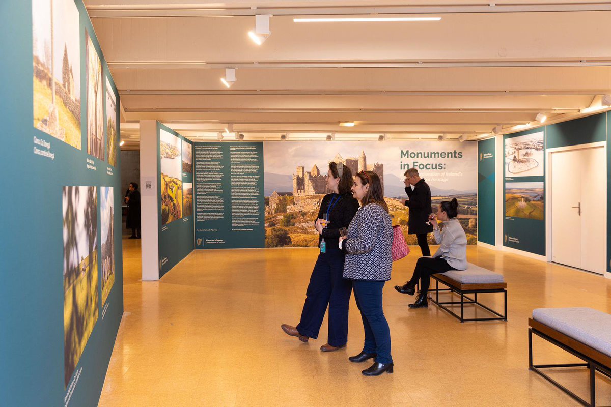Yesterday, Minister @noonan_malcolm launched Ireland’s “Monuments in Focus” exhibition at @UNESCO, aimed at showcasing 🇮🇪's rich archaeological heritage & highlighting the important work of @NationalMons & @opwireland to safeguard it for present and future generations.