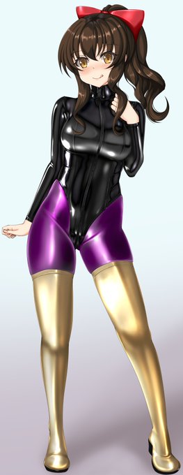 ( ˘ω˘ )オリキャラのボンデージちゃん 