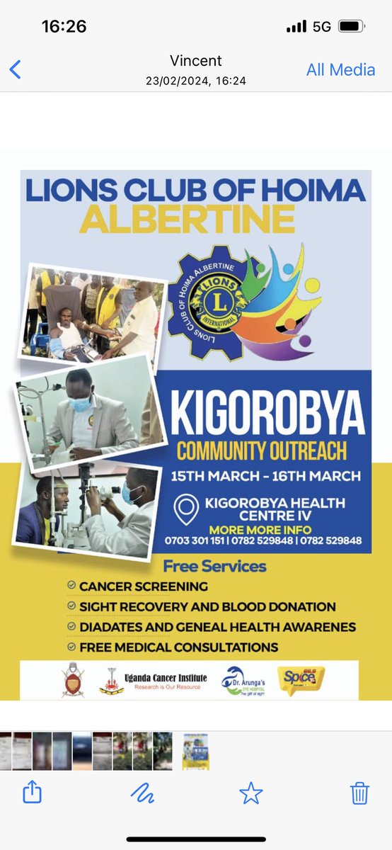 Let’s support the community outreach. Thanku <a href="/SpiceFMHoima/">SpiceFM 89.9 Hoima</a> <a href="/Bunyoro_Kitara/">Bunyoro-Kitara Kingdom</a> <a href="/hbhotels_/">HBhotelsug</a> its a truoy good cause. Thanku <a href="/lionsclubs/">Lions International</a>