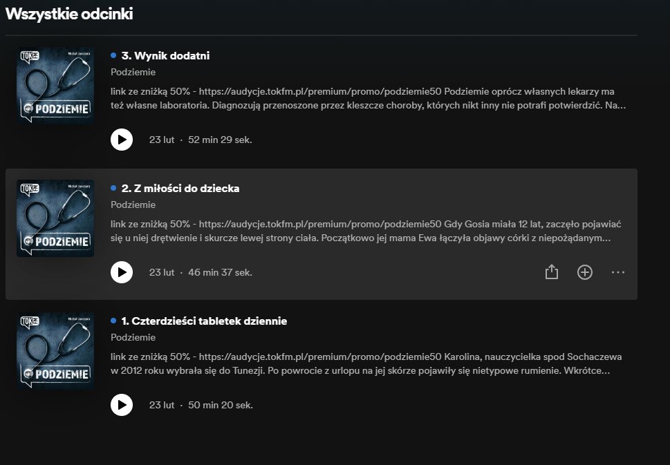 ❗️Od dziś pierwsze 3 odc. serialu 'Podziemie' dostępne za darmo na spotify, apple podcast i na YT. ➡️Posłuchaj jak wciąga medyczne podziemie, jak niszczy zdrowie, jak zagraża każdemu z nas. ➡️Dowiesz się jak bokser, fryzjer, diagnosta z biura podróży zrobili biznes na
