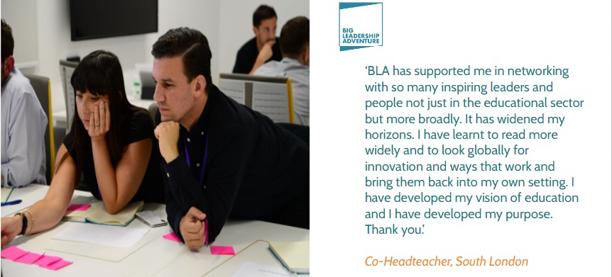 Education leadership is about mindsets and culture building, as much as problem solving and line management.  Explore a new kind of leadership programme: the Big Leadership Adventure! #rethinkingleadership

Find out more:bigeducation.org/big-leadership…