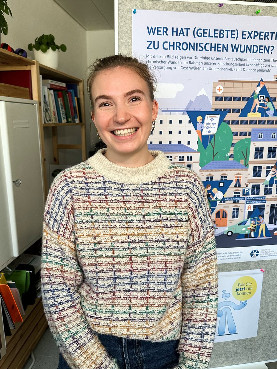 LBG_wounds's tweet photo. Wir freuen uns mit unserer Master-Studentin Alexandra Fille! Für die Studie ‘Fortgeschrittene chronisch venöse Insuffizienz bei Personen mit intravenösem Drogenkonsum’ wurde heute von der Ethikkommission der MedUni Wien ein positives Votum dargelegt. 👏👏 https://t.co/nivNrBrE5g