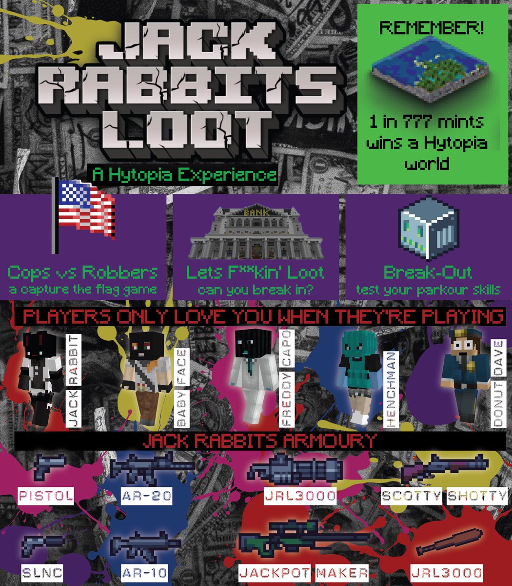 We ain’t playing! <a href="/hytopia/"></a> Web3 game experience coming soon for holders!

Public sale opens in 3 hours!! 🔥🔥

#LFLoot 
$TOPIA