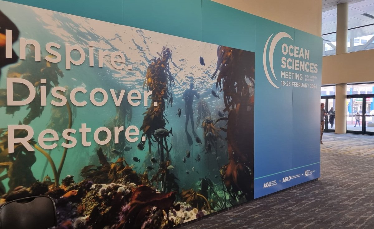 OceanCTrust's tweet photo. “Isn’t it enough that the Ocean is beautiful” – Our favourite quote from the Ocean Sciences Meeting in New Orleans!
#thinkOcean #OSM24 https://t.co/9OjVDXeqVY