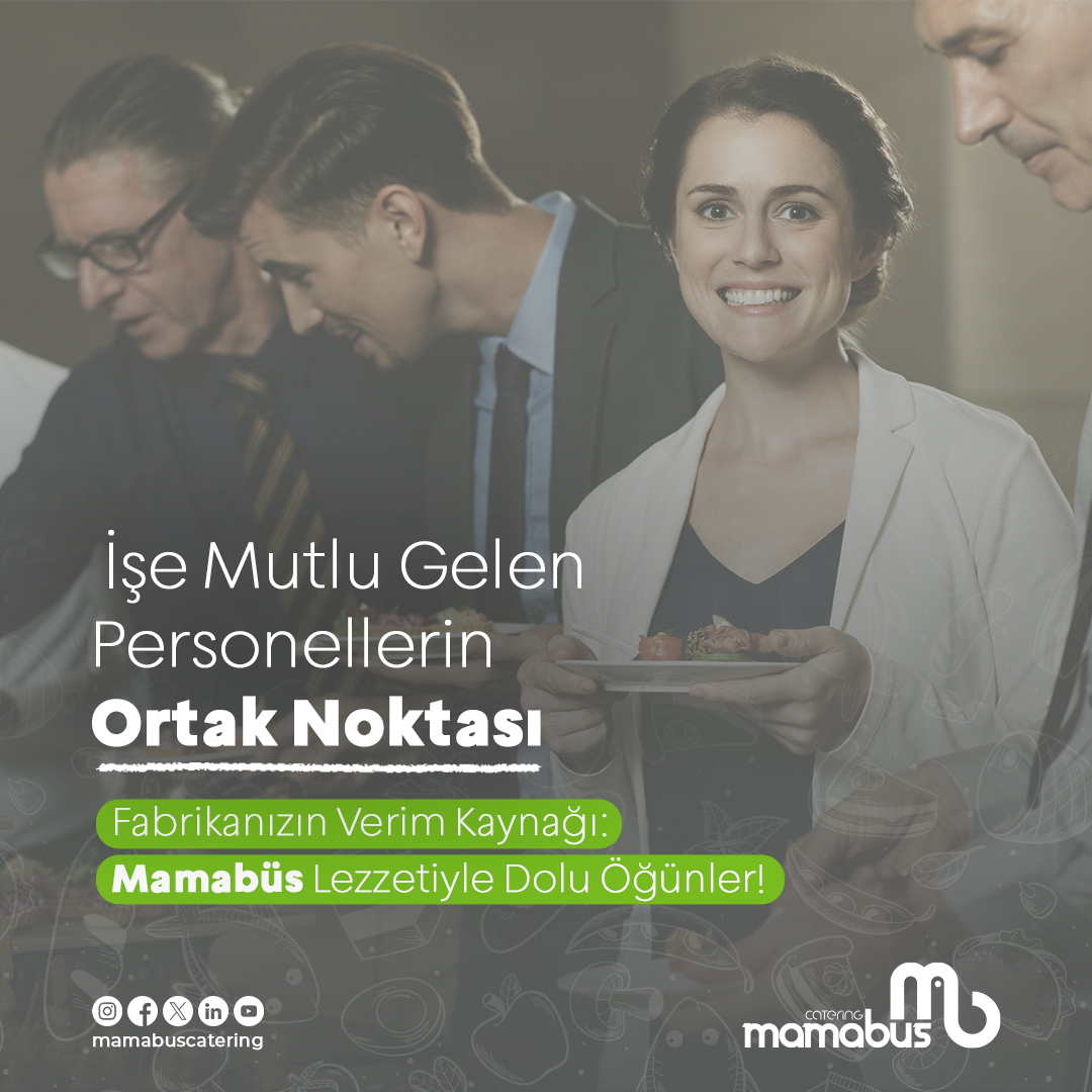 🏭 Fabrikanızın Verim Kaynağı: Mamabüs Lezzetiyle Dolu Öğünler! 🍽️

Mamabüs'ün besin ve kalori değerleri uzman diyetisyenler tarafından planlanan, lezzetli ve sağlıklı fabrika catering hizmeti ile tüm personeller daha mutlu, daha verimli! 💪

#catering #fabrikayemeği