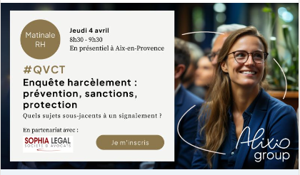 AlixioMobilite's tweet photo. 📢 [EVENT] Matinale RH #QVCT - Enquête harcèlement #PACA
Enquête harcèlement : prévention, sanctions, protection - Quels sujets sous-jacents à un signalement ?

📅 Jeudi 4 avril, de 8h30 à 9h30, en présentiel à Aix-en-Provence
👉🏽 Inscrivez-vous ici :
https://t.co/952xX6JiMK https://t.co/5F5iBuhRj9