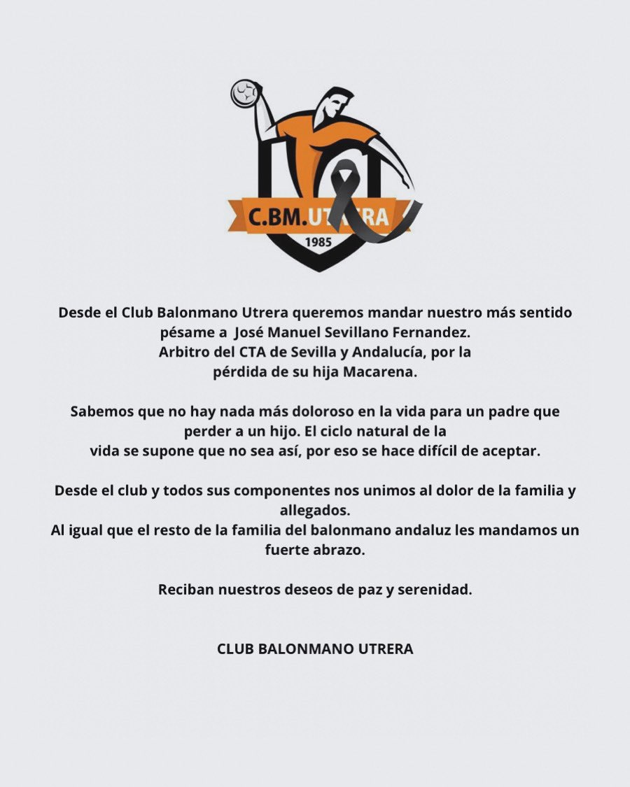 COMUNICADO OFICIAL JOSÉ MANUEL SEVILLANO FERNÁNDEZ