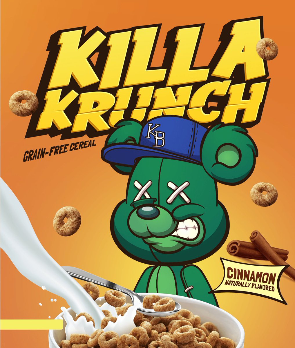 BbtNtwrk's tweet photo. 🎉 Major Announcement 🌟 Killa Dinks is expanding! We're thrilled to announce our leap into the cereal business. Get ready to start your mornings with a bowl full of innovation and excitement! #NewBeginnings #KillaDinksCereal #BreakfastRevolution @killabearsnft @killadinks @skyyman69 @jed_131 @BrettStMartin1 @implantsanta @ToddRolinc @SeaSickMutant @CryptoMileHigh @Cryptodrew8 @ChasingCheese32 @Angelus3205 @jawrrwiii @ScooterMcScoob @_DigiDigiDigi_ @kymberleyfedje @KillaDro_