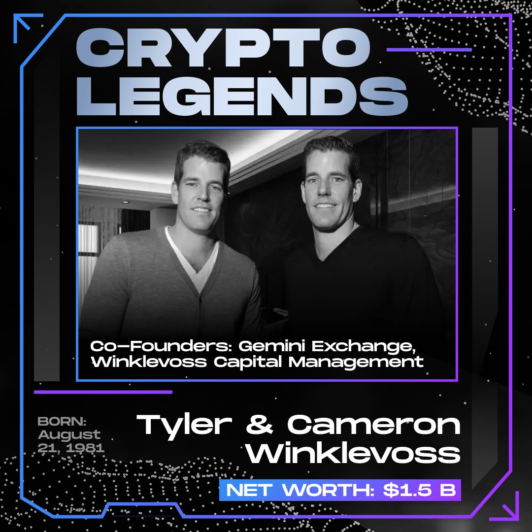 The Winklevoss twins started out at the early age of 13 when they taught  themselves HTML and started a web-page company which developed websites for  businesses! ⚡️ Early adopters of #Crypto, started @