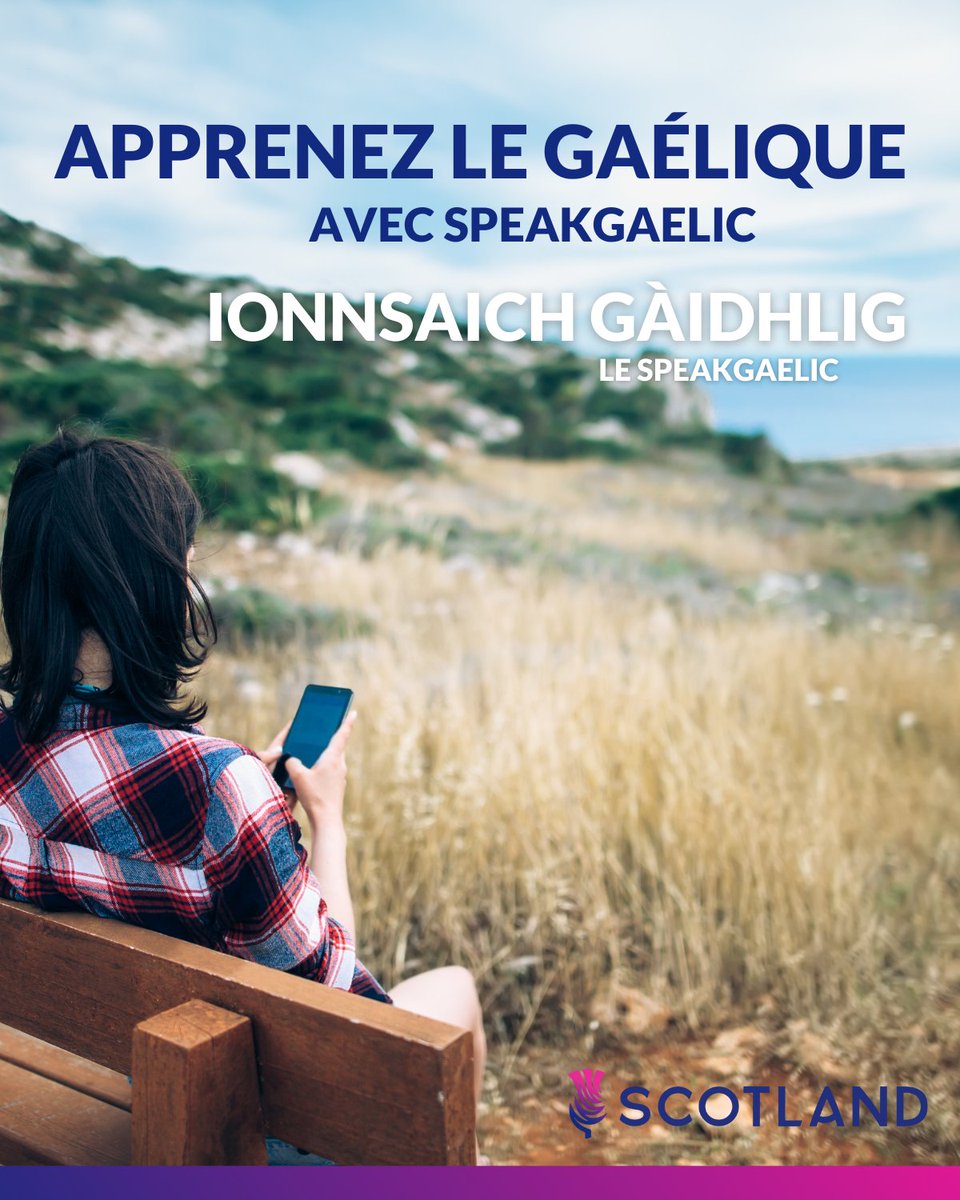 Scottish Government France (@scotgovfrance) on Twitter photo Saviez-vous que vous pouvez apprendre le gaélique écossais, où que vous soyez dans le monde?
<a href="/SpeakGaelic/">SpeakGaelic</a> est une ressource gratuite disponible en ligne où vous pouvez commencer à apprendre la langue - ou rafraîchir vos connaissances.
Plus ➡ speakgaelic.scot Saviez-vous que vous pouvez apprendre le gaélique écossais, où que vous soyez dans le monde?
<a href="/SpeakGaelic/">SpeakGaelic</a> est une ressource gratuite disponible en ligne où vous pouvez commencer à apprendre la langue - ou rafraîchir vos connaissances.
Plus ➡ speakgaelic.scot