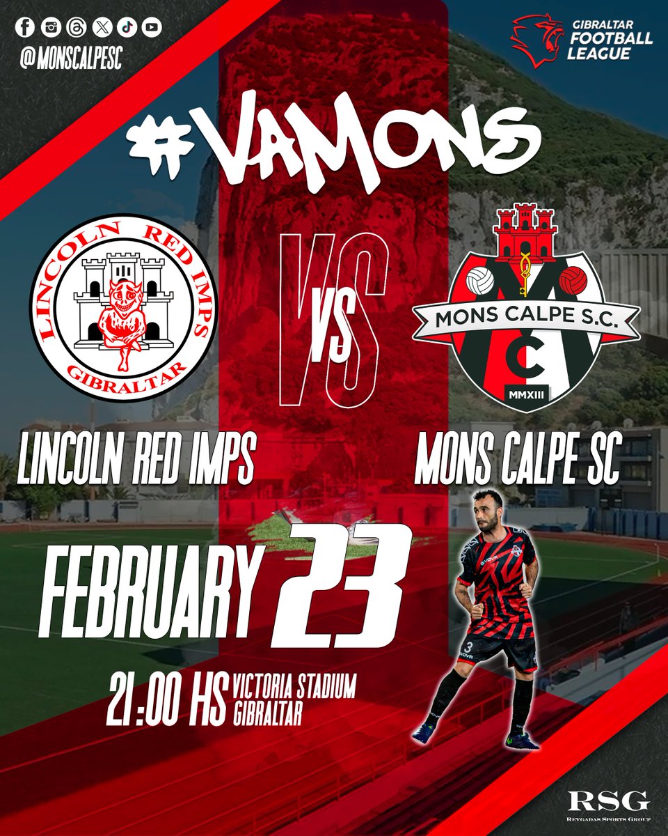 Mons Calpe S.C. Gibraltar (@monscalpesc) on Twitter photo ๐ฌ๐ง ๐ฅ Today, on February 23rd, we're gearing up for our matchday 18 in the Gibraltar league against Lincoln Red Imps! VaMons,  Mons Calpe! ๐โฝ #MonsCalpe #VictoryAwaits #GibraltarFootball ๐ฌ๐ฎ
๐ช๐ธ ๐ฅ ยกHoy, 23 de febrero, nos preparamos para nuestra jornada 18 en la liga de ๐ฌ๐ง ๐ฅ Today, on February 23rd, we're gearing up for our matchday 18 in the Gibraltar league against Lincoln Red Imps! VaMons,  Mons Calpe! ๐โฝ #MonsCalpe #VictoryAwaits #GibraltarFootball ๐ฌ๐ฎ
๐ช๐ธ ๐ฅ ยกHoy, 23 de febrero, nos preparamos para nuestra jornada 18 en la liga de
