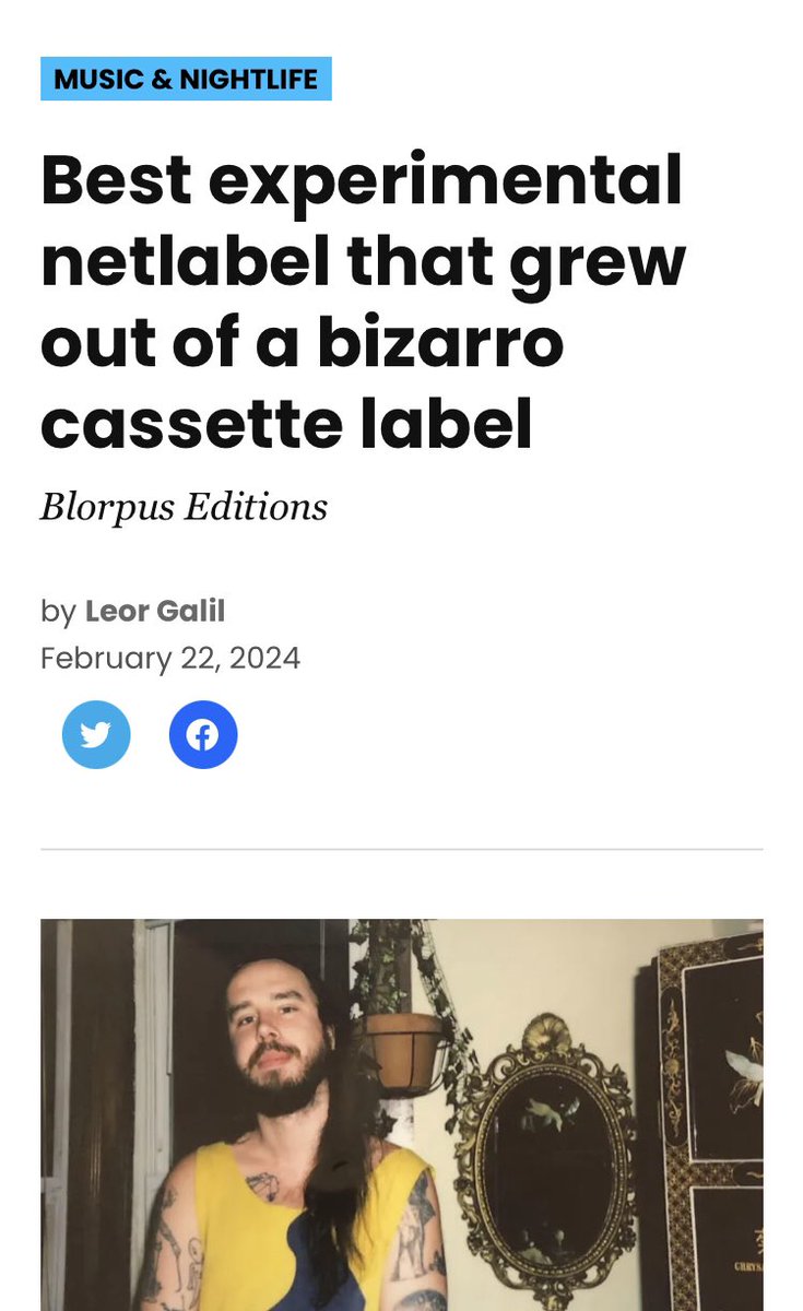 huge thank you to @Chicago_Reader c/o @imLeor for this lovely piece on Blorpus Editions that touches on @HausuMountain history & discusses some recent Blorp releases thank u for listening :) 🥂 chicagoreader.com/best-of-chicag…