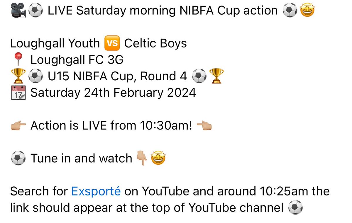 NIYFA_Official's tweet photo. 🎥 @exsporte @LoughgallYouth @celticboysfc https://t.co/0X4GM8AoMk