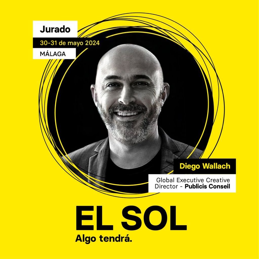 𝗙𝗘𝗦𝗧𝗜𝗩𝗔𝗟 𝗘𝗟 𝗦𝗢𝗟 ☀️

Diego Wallach, Global Executive Creative Director à l’agence, sera jury au festival EL SOL, qui récompense les meilleures créations du monde hispanique 💪

Felicidades 🎉
