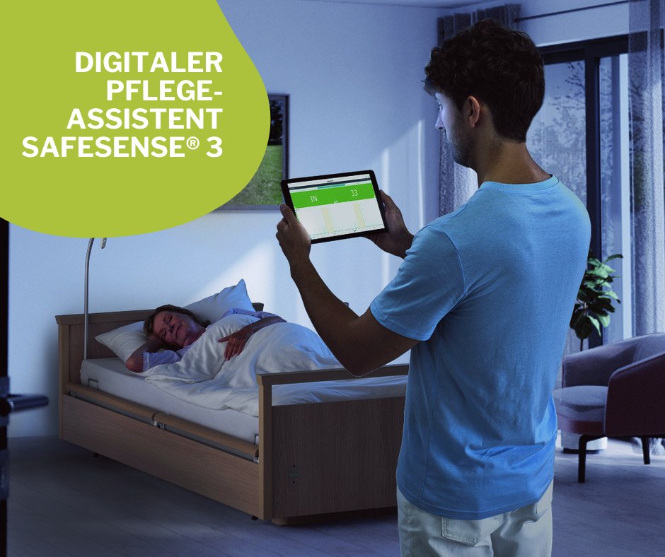 Unser digitaler Pflege-Assistent SafeSense® 3 optimiert das Informations- und Zeitmanagement im pflegerischen Alltag mittels automatisiert aufbereiteter Gesundheitsdaten.

Mehr erfahren: bit.ly/47bSUhv
#DigitalisierungPflege #FeatureFriday