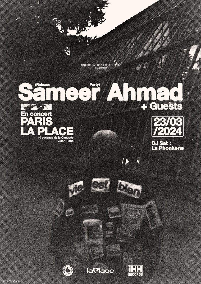Concert à Paris <a href="/LaPlaceHipHop/">La Place</a> 
Le 23 Mars 2024