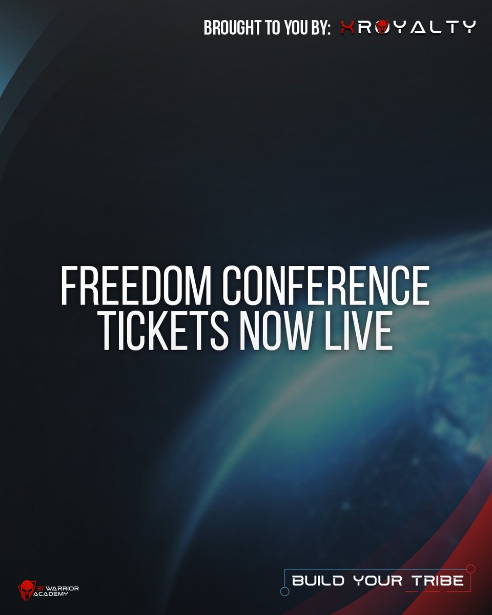 It’s time to take your wealth building game to the next level! 🔥 Join us for Freedom Conference 2024! 3twarrior.com/freedom24public #crypto