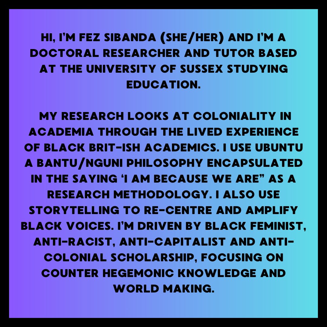NAOMI (@naomilasmith) on Twitter photo Details of our second speaker <a href="/fez_sibanda/">Fez Sibanda</a> a member of <a href="/CRT_collective/">CRTcollective</a> who will be sharing Why Ubuntu; a Bantu/Nguni philosophy encapsulated in the saying ‘I am because we are” is not just a research methodology but great for #community Details of our second speaker <a href="/fez_sibanda/">Fez Sibanda</a> a member of <a href="/CRT_collective/">CRTcollective</a> who will be sharing Why Ubuntu; a Bantu/Nguni philosophy encapsulated in the saying ‘I am because we are” is not just a research methodology but great for #community
