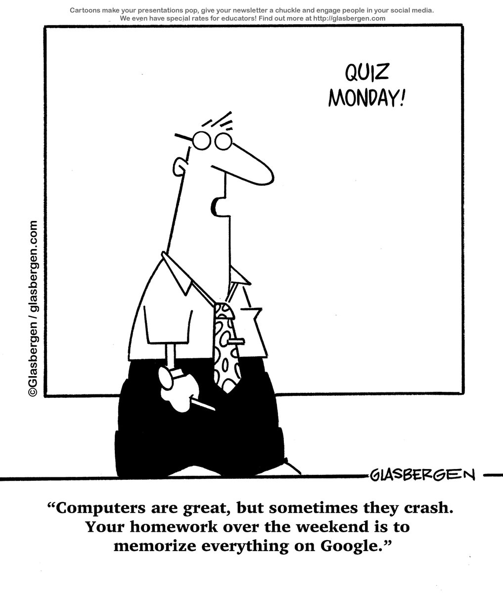 RGlasbergen's tweet image. Cartoons make your presentations pop, give your newsletter a chuckle and engage people in your social media. We even have special rates for educators! Find out more at glasbergen.com
#homework #technologyproblems #education #copyrighted #educators