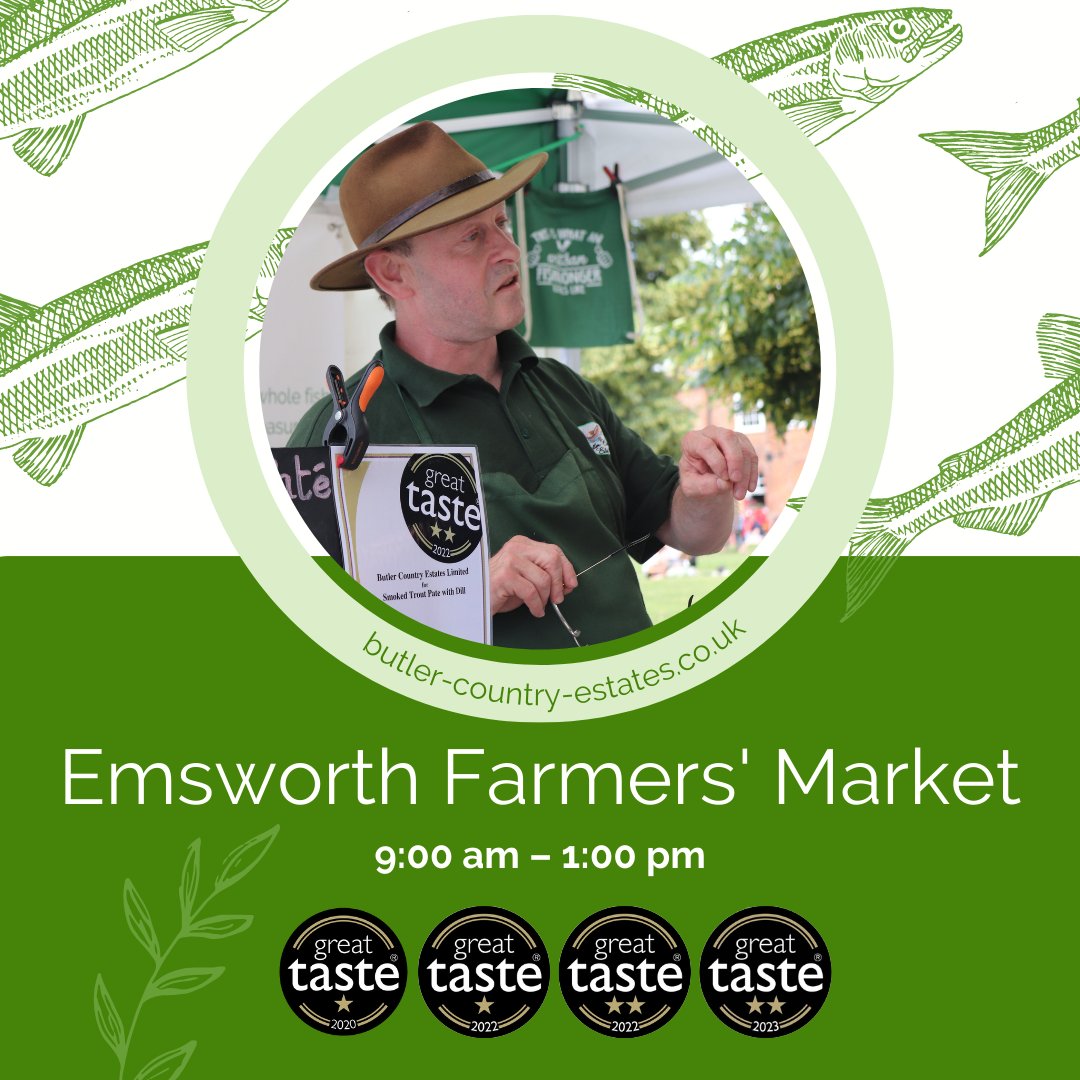 Good Morning! We will be at Emsworth Farmers' Market today, we have plenty of smoked trout products waiting for you! We will be here from 9:00 to 13:00! See you there! ⭐️💚🐟🎣🤩
