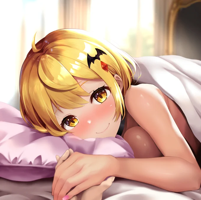 どうしたの? こわい夢でも見た?#メルArt 