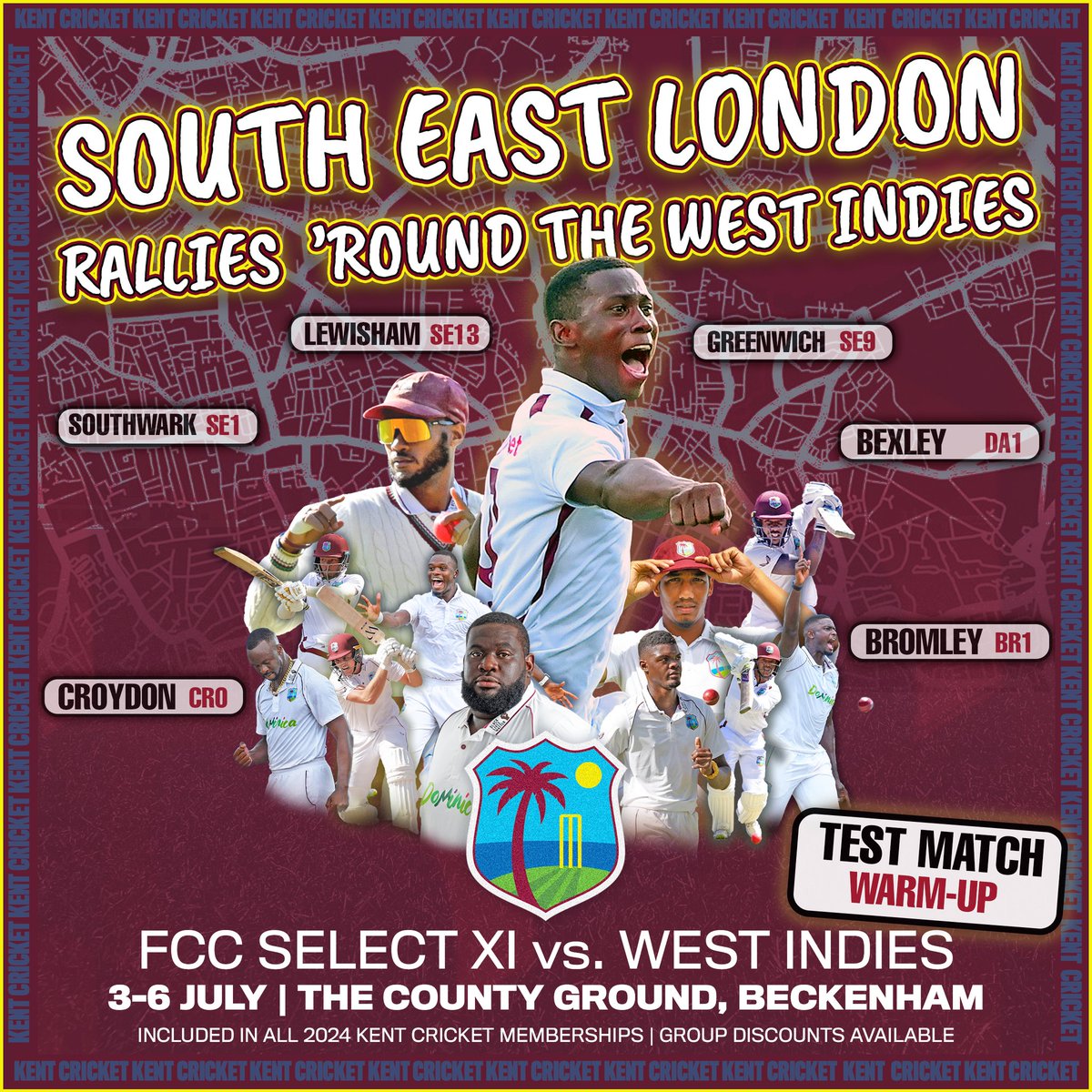 Fantastic to see West Indies come to @KentCricket this summer West Indian fans in UK we need to rally Who do we need to petition to have @CaribCricket on commentary for the game 👀