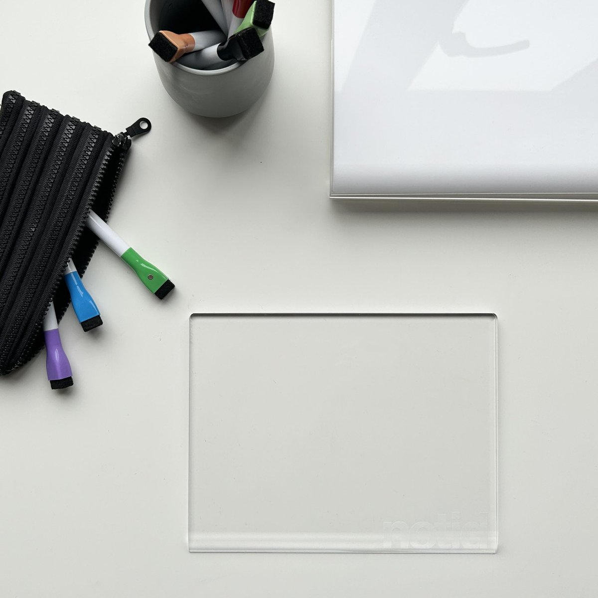 Last year I launched my (work) lifestyle brand: Notid🖍️ First release is the JOTTA, a modern take on a whiteboard. Minimal + compact for your desk to boost productivity + creativity. Users so far love it for: reminders, visual notes, to-do lists ✅ 🦧 notid.co.uk