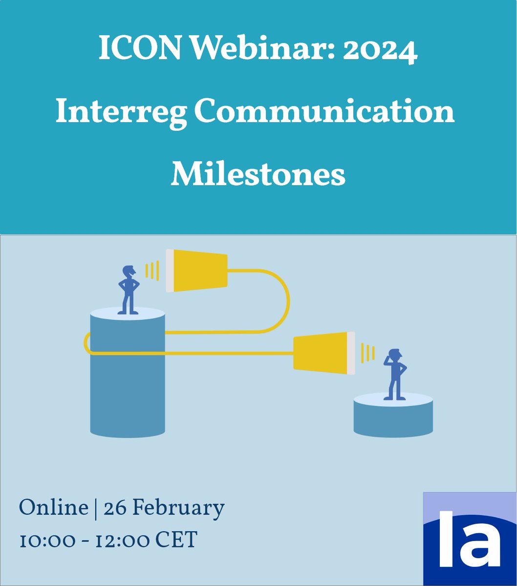 It is still possible to register for the Interreg Communication Network Webinar: 2024 Interreg Communication Milestones taking place on Monday! Don't miss it! 👉bitly.ws/3ayH9