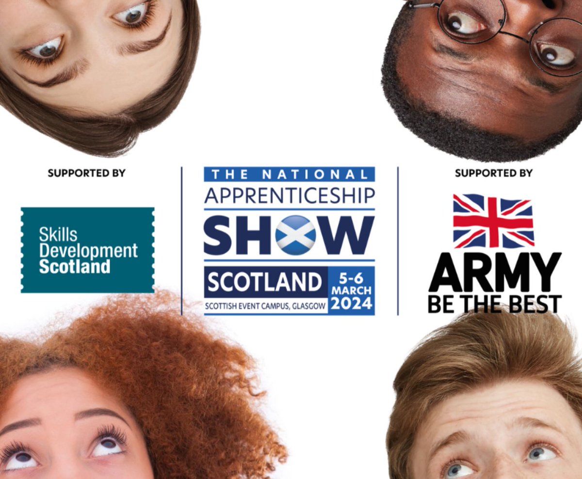 🚶Heading along to the National Apprenticeship Show Scotland from March 5 to 6? Remember to pop by the <a href="/skillsdevscot/">Skills Development Scotland</a> stand and say 'hello'.
🏫Schools wishing to attend the free event can register at nationalapprenticeshipshow.org/scotland/
#ScotAppWeek24 #SkillsGeneration