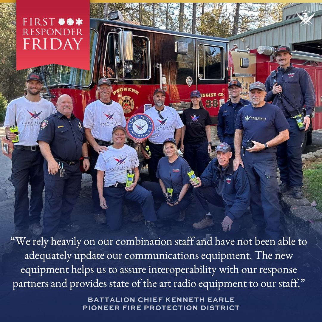 On #FirstResponderFriday and thanks to YOUR support, we were able to provide much-needed radios and pagers to the Pioneer Fire Protection District. Please donate today and help protect those who keep our neighborhoods safe! bit.ly/2j1qi2E
