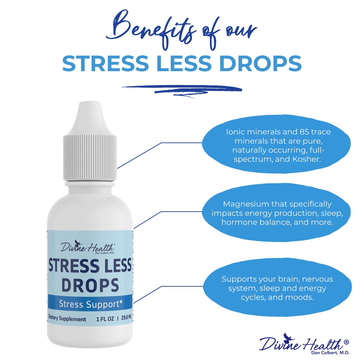 DonColbert's tweet photo. Give Stress Less Drops a try and relax into a state of zen 🧘‍♀️💆‍♂️ Say goodbye to anxiety and hello to a more calm and centered you! https://t.co/SQHZZOAPTt  

#stressless #selfcare #divinehealth #ketozone #drcolbert #doncolbert #DivineHealth #magnesium #calm #anxiety #bettersleep https://t.co/JHWbFLe8PL