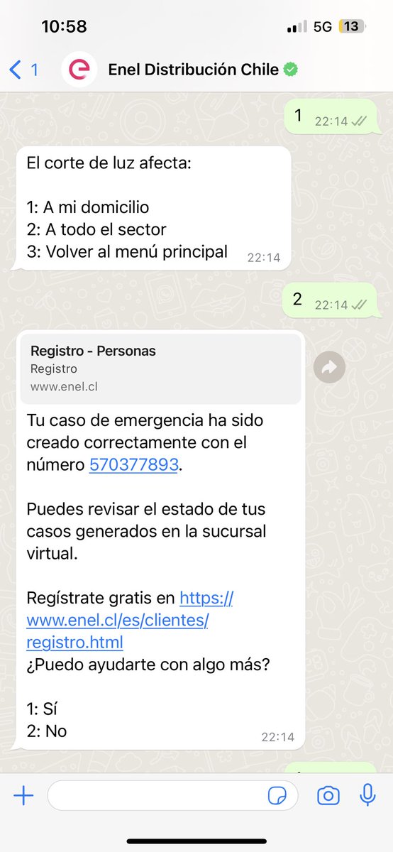 macacea's tweet photo. @Enel_Informa_CL Número de emergencia 570377893 https://t.co/pMJSop7Sfm
