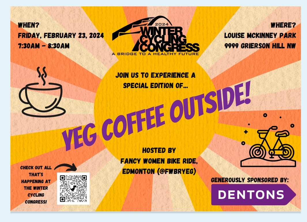 DON'T FORGET YEGBIKE! @coffee_outside is at the café by the river in Louise McKinney Park today!!