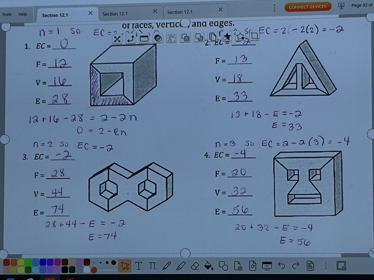 During my first placement on #ShadowAStudentDay with Alyssa I am having flashbacks to HS and one of the courses that made me want to teach Math! My application of Euler’s Theorem is rusty at best! @GoMounts