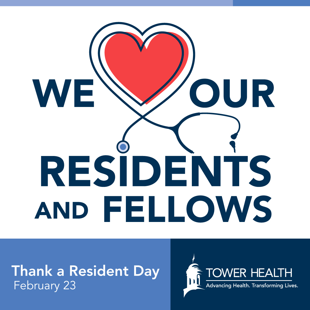 On behalf of Tower Health, we extend our heartfelt gratitude to our residents and fellows. This day provides us with a valuable opportunity to express our appreciation for the dedication, hard work, and compassionate care that our residents and fellows demonstrate every day! 👏