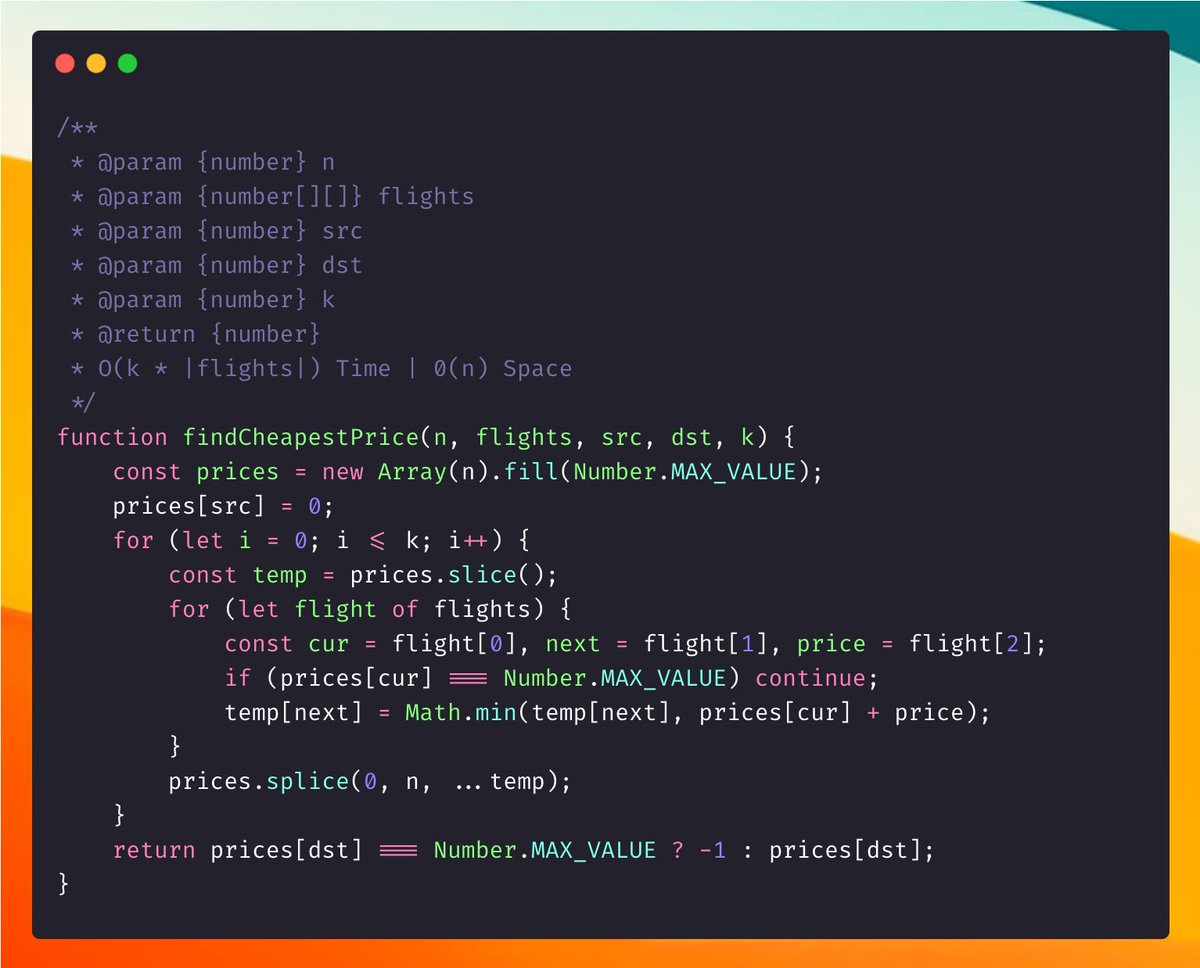 mesunilbagde's tweet image. Daily Coding Problem

787. Cheapest Flights Within K Stops

#coding #alwaysbecoding #learnbydoing #javascript #leetcodestreak