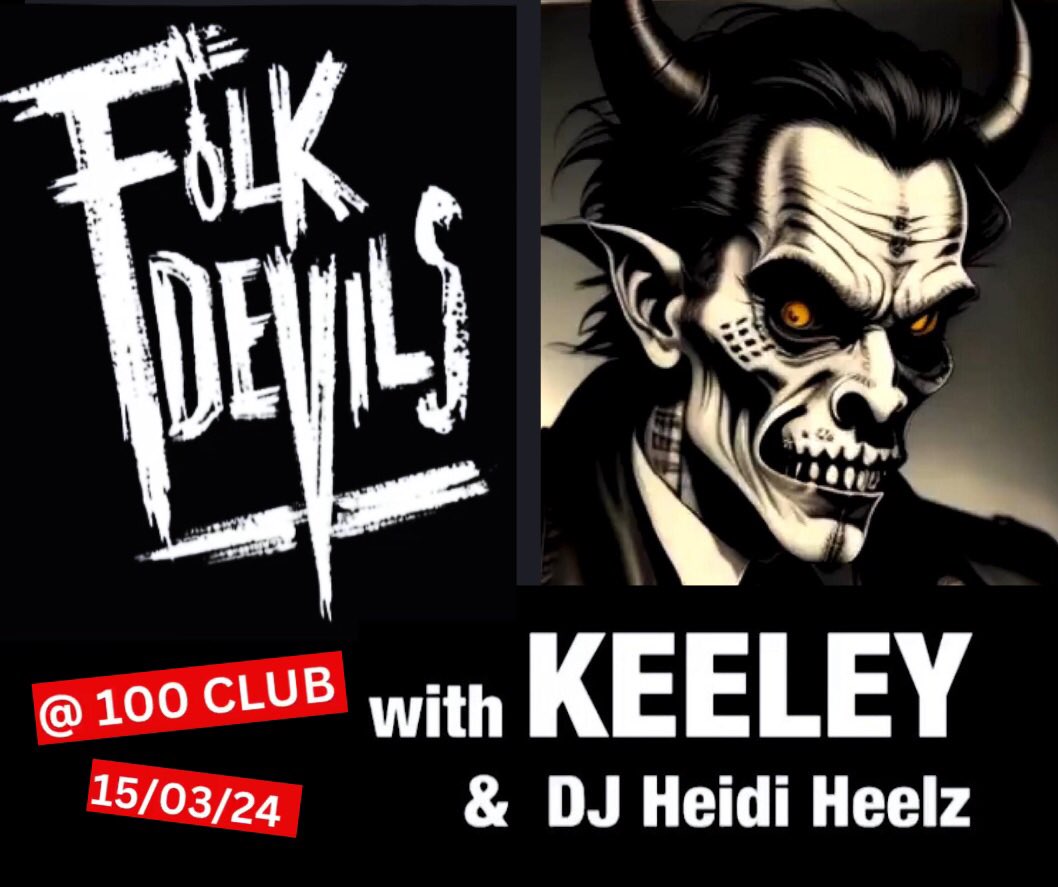 It’s only 3 weeks away! Fri. March 15 we open for 80s John Peel faves, swamp-rock-blues mavericks <a href="/Folk_Devils_UK/">Folk Devils</a> at the legendary <a href="/100clubLondon/">The 100 Club</a> + glam punk DJ Heidi Heelz. Tickets at keeleysound.com Come on down for a night to remember. blissoutdontmissout!🫡💙