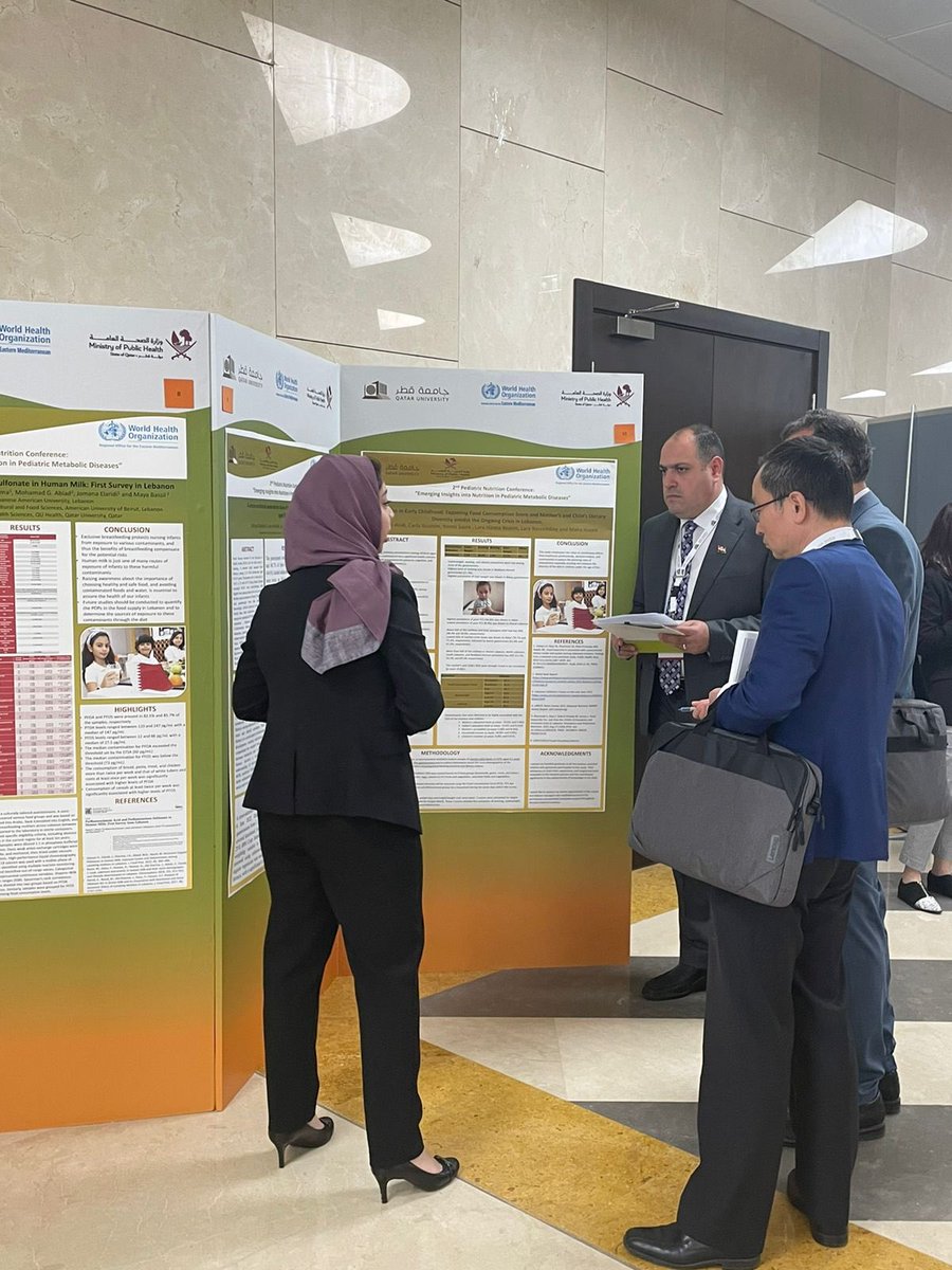 My participation in the 2nd Pediatric Nutrition Conference organized by @QatarUniversity in collaboration with @WHOEMRO . My research about Parental Knowledge on Food Allergy among Children in Iraq. Also participated as scientific session moderator and Scientific Poster Judge.