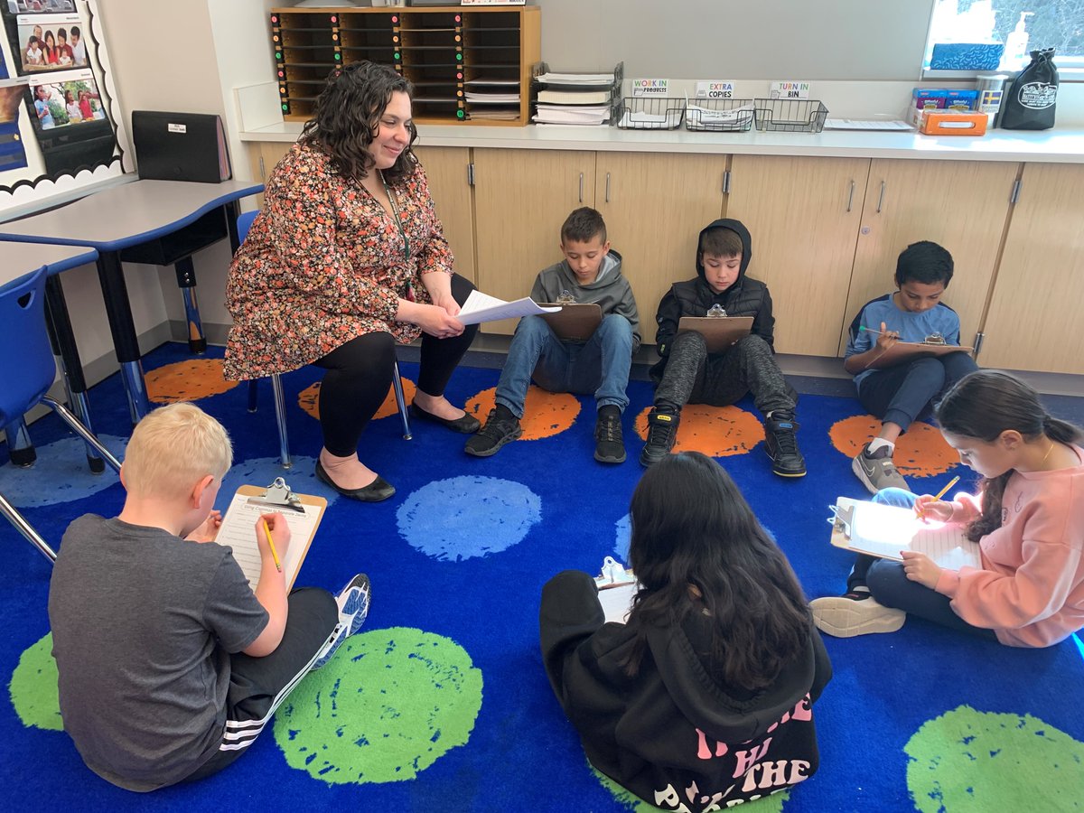 Grade 3 students in Mrs. Brown's class enjoy small group ELA instruction! Thanks Mrs. Brown! <a href="/TeamBrownThird/">Erica Brown</a> <a href="/Methacton/">Methacton Schools</a>