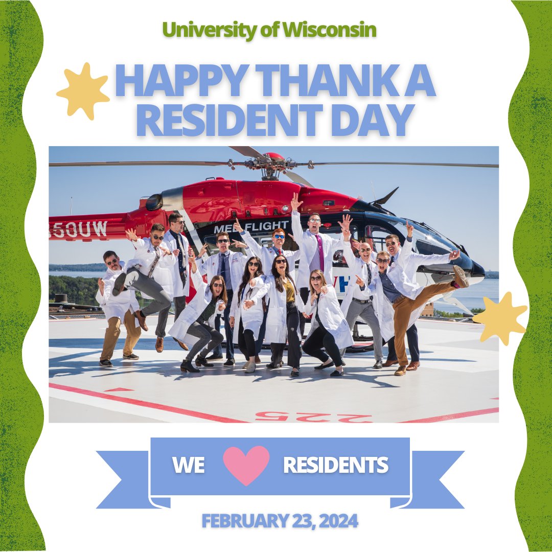 Shout out and thank you to the University of Wisconsin EM residents! #ThankAResidentDay @MadtownEM @UWEmerMed