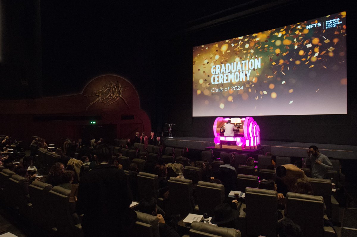 NFTSFilmTV's tweet photo. Today @NFTSFilmTV took over Odeon Luxe Leicester Sq to celebrate the end of an incredible chapter for our Class of '24 &amp; award Honorary Fellowships!🎓We can't wait to watch our grads grow &amp; forge their pathways in the industry.

Full story: @Screendaily https://t.co/ElAKCKAX6g https://t.co/ZyJNsSzrQB