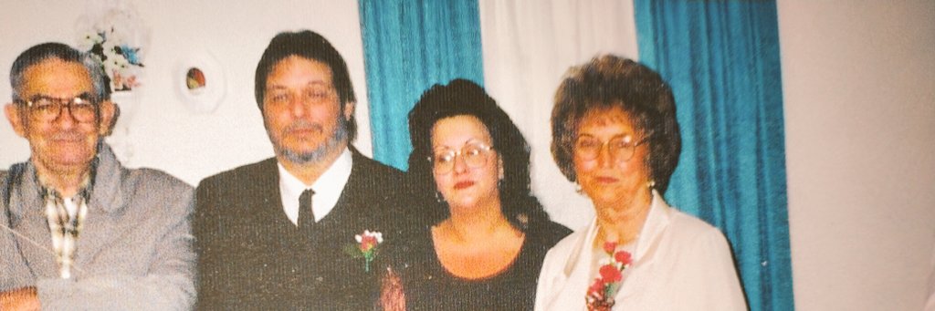 In honor of our wedding anniversary here we are 25 years ago