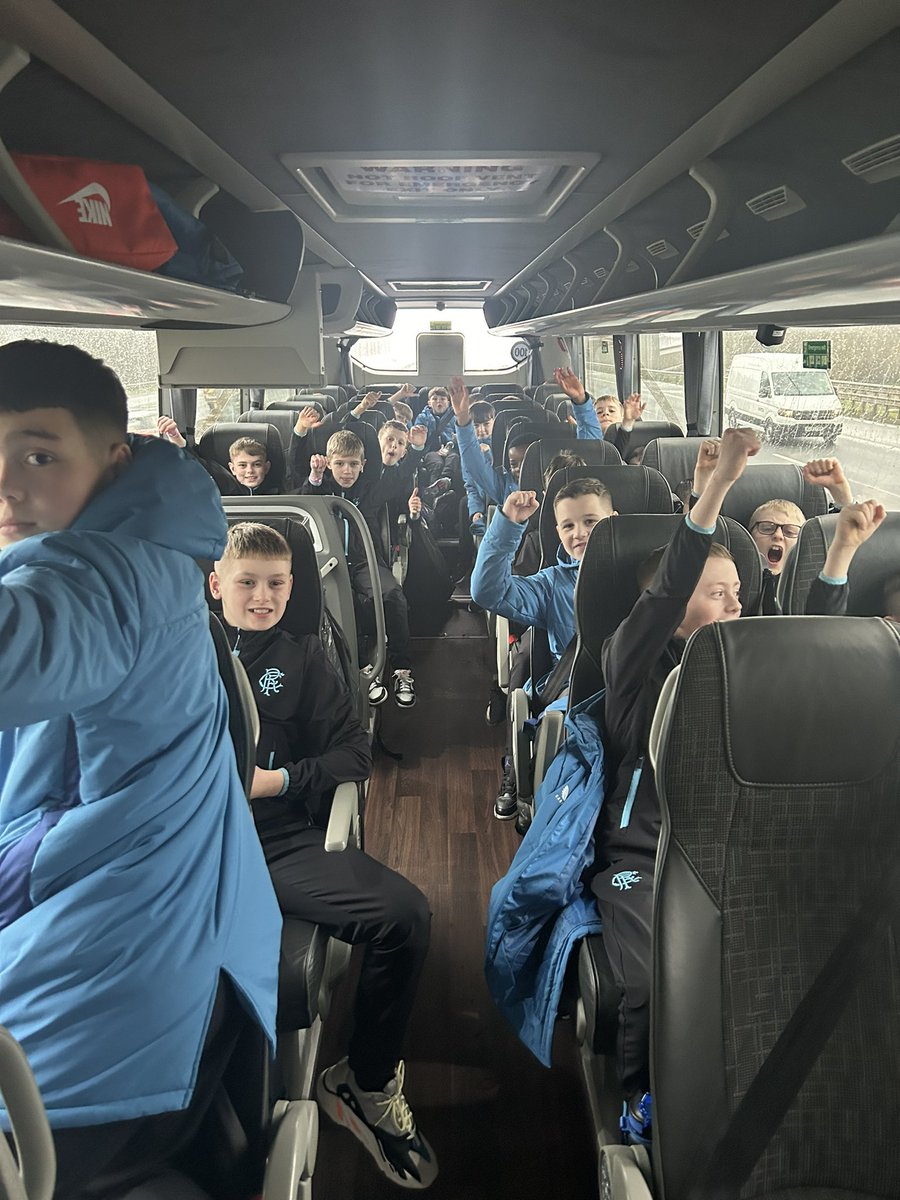 <a href="/RFC_Youth/">Rangers Academy</a> U11 &amp; U12 all set for their weekend of football down at <a href="/SheffieldUnited/">Sheffield United</a> &amp; <a href="/LCFC/">Leicester City</a>. Best v best challenges for our young players. <a href="/zurabamirian/">Zurab Amirian</a> <a href="/MarcMcGhee91/">Marc McGhee</a> <a href="/Willbrown1994/">William Brown</a> 🚌⚽️