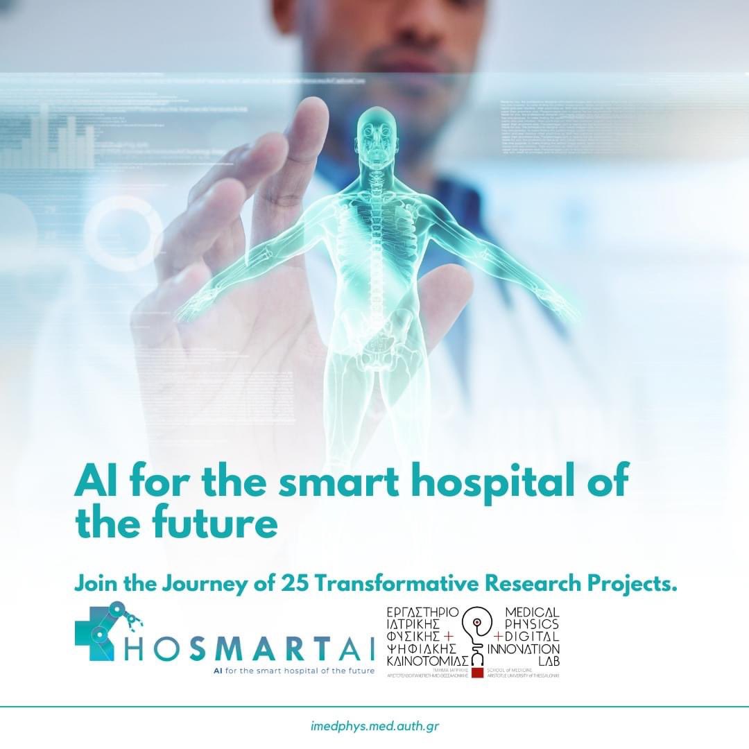 Breaking Barriers, Shaping Tomorrow-Join the Journey of 25 Transformative Research Projects with AUTH Medical Physics & Digital Innovation Lab! DAY 18 - Introducing #HosmartAI! Learn More: medphys.med.auth.gr/project/hosmar…