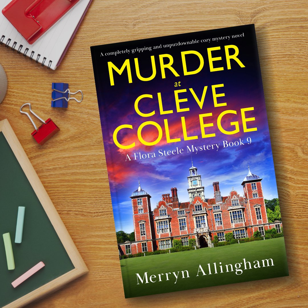 We're thrilled to share the cover for Murder at Cleve College: A completely gripping and unputdownable cozy mystery novel (A Flora Steele Mystery Book 9) by <a href="/MerrynWrites/">Merryn Allingham</a>! 

Out July 24th: ow.ly/VmJg50QH7Oy